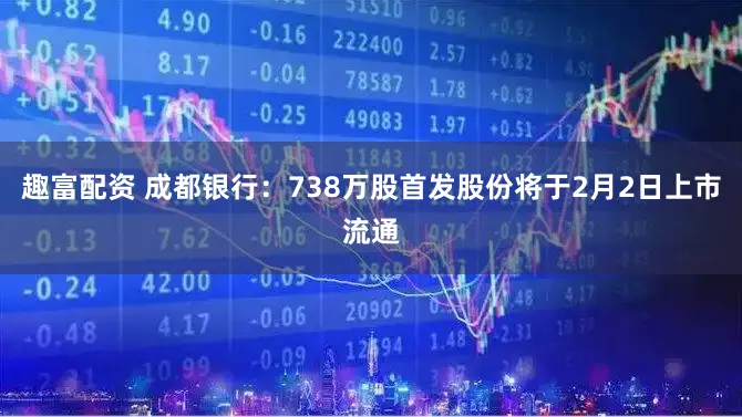 趣富配资 成都银行：738万股首发股份将于2月2日上市流通