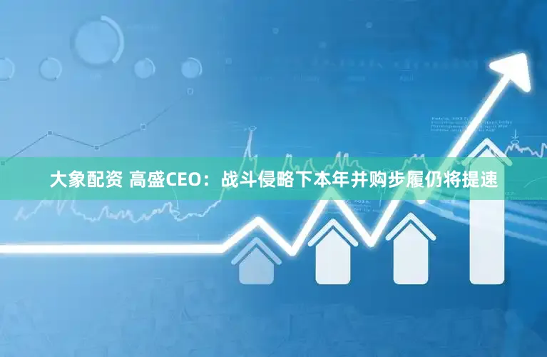 大象配资 高盛CEO:战斗侵略下本年并购步履仍将提速