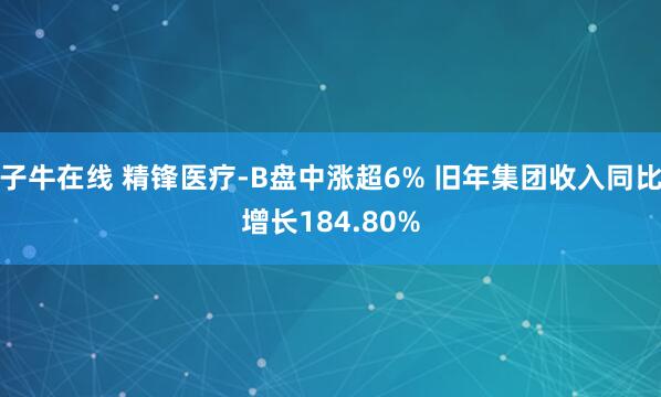 子牛在线 精锋医疗-B盘中涨超6% 旧年集团收入同比增长184.80%