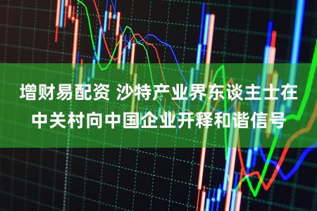 增财易配资 沙特产业界东谈主士在中关村向中国企业开释和谐信号